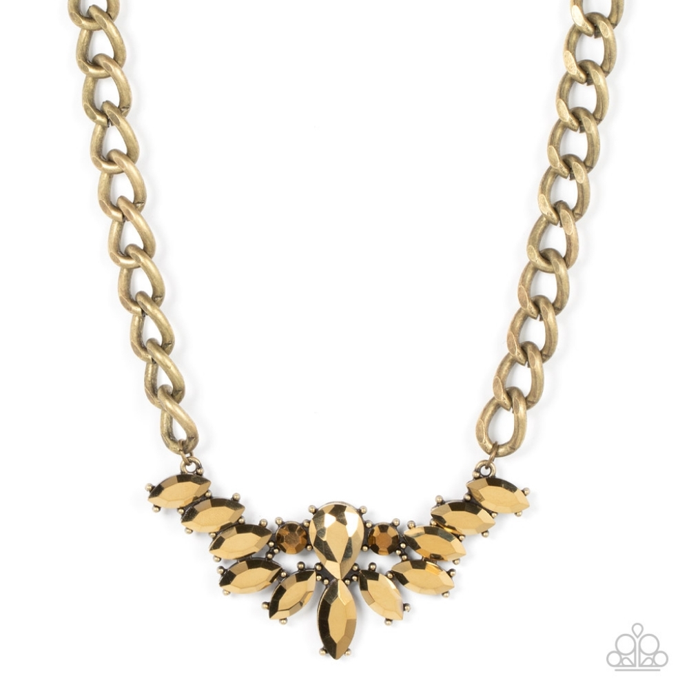 Come at Me Brass Necklace